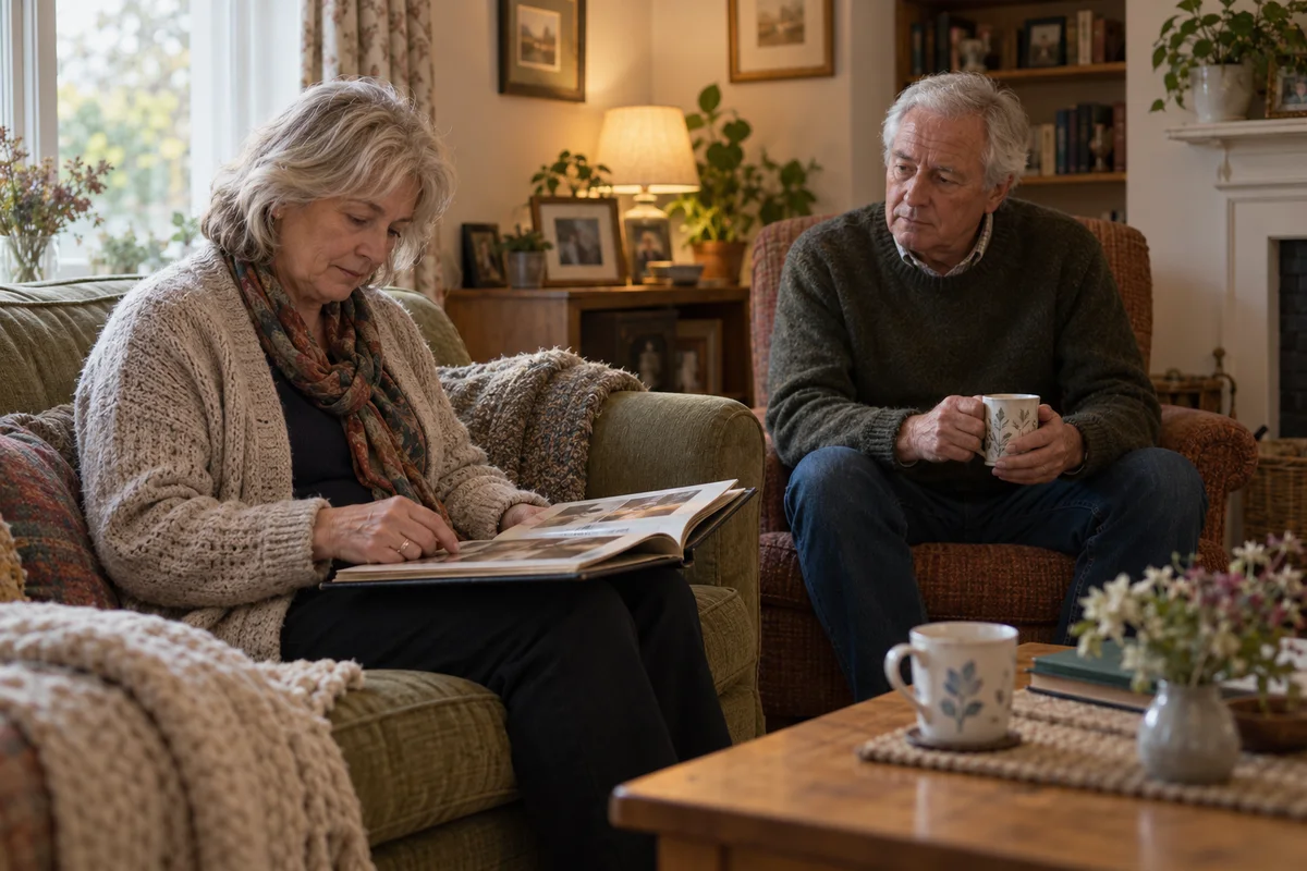 Partners finding different ways to grieve at home
